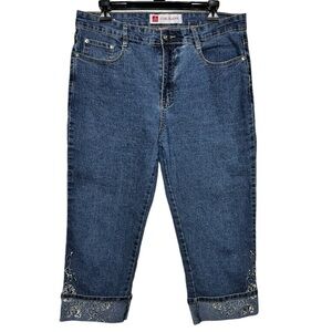 COS embroidered cropped jeans. Size 12